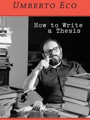 cover image of How to Write a Thesis